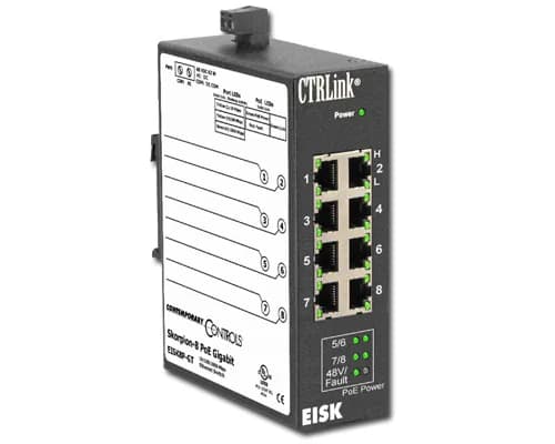 8-PORT 10/100/1000 wPoE SKORPION SWITCH
