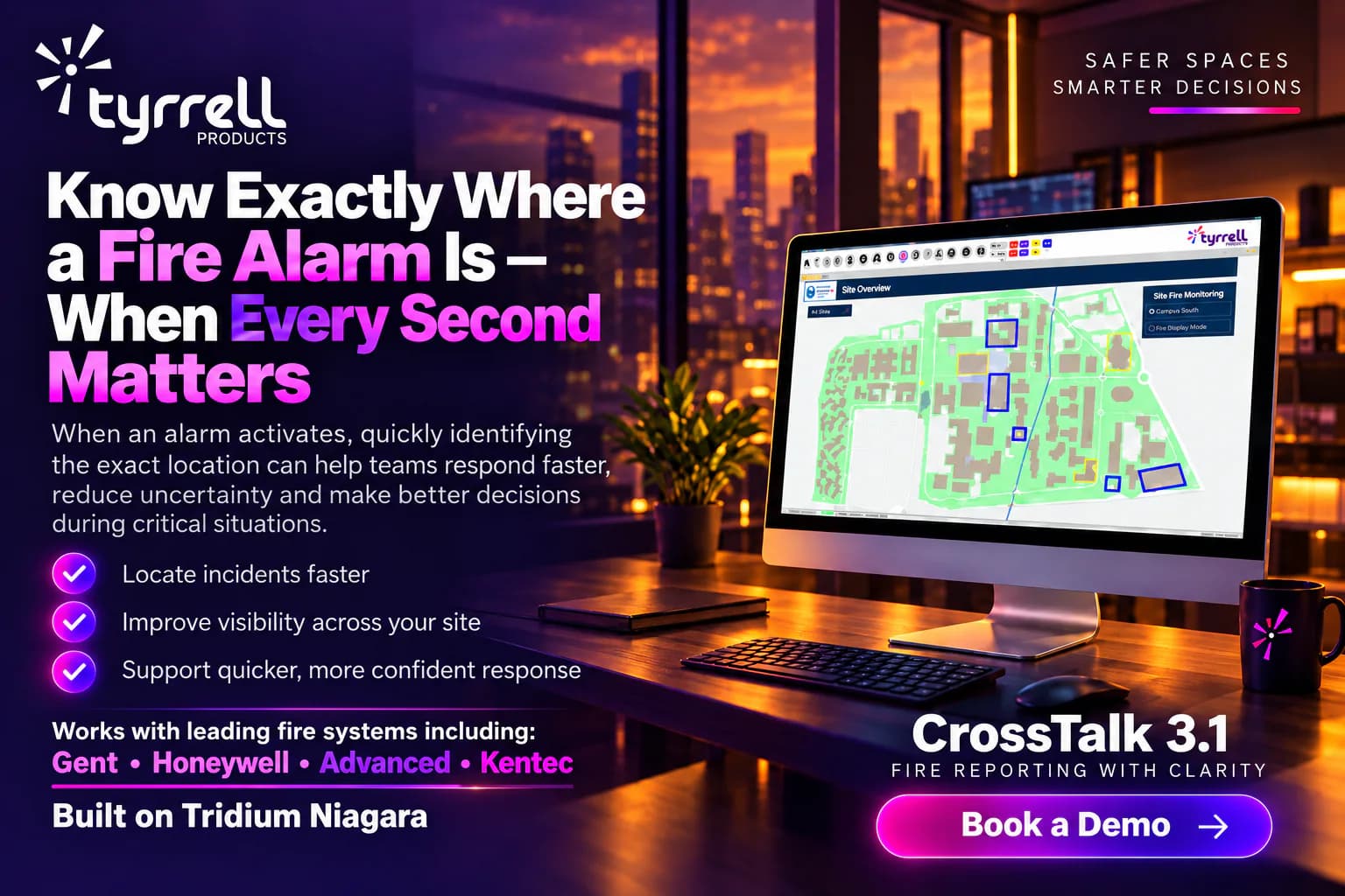 Hero image for How CrossTalk 3.1 Helps Building Operators Respond Faster To Fire Alarm Events