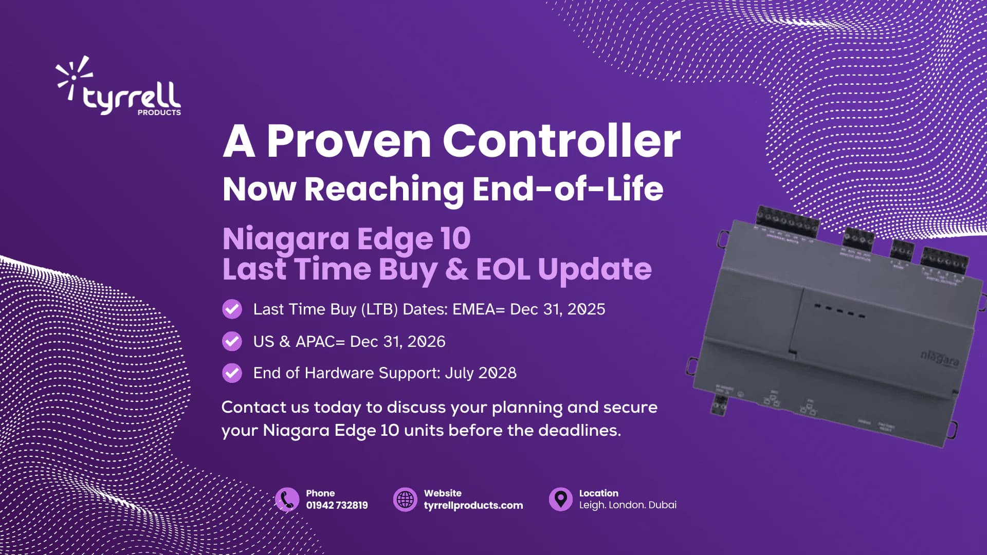 Hero image for Niagara Edge 10, Last Time Buy & End-of-Life Announcement
