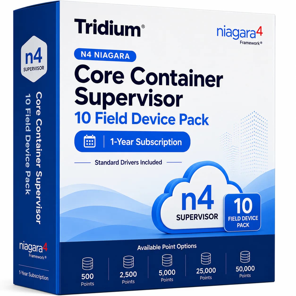Subscription for 1 Year for N4 Niagara Core Container Supervisor 10 field device pack