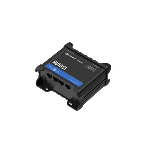 RUT951 features dual-SIM cellular connectivity combined with Wi-Fi and four Ethernet interfaces to meet the needs of the most varied IoT scenarios. Powered by RutOS, this router offers advanced customization options, automation features, and top-level security for your solution.
