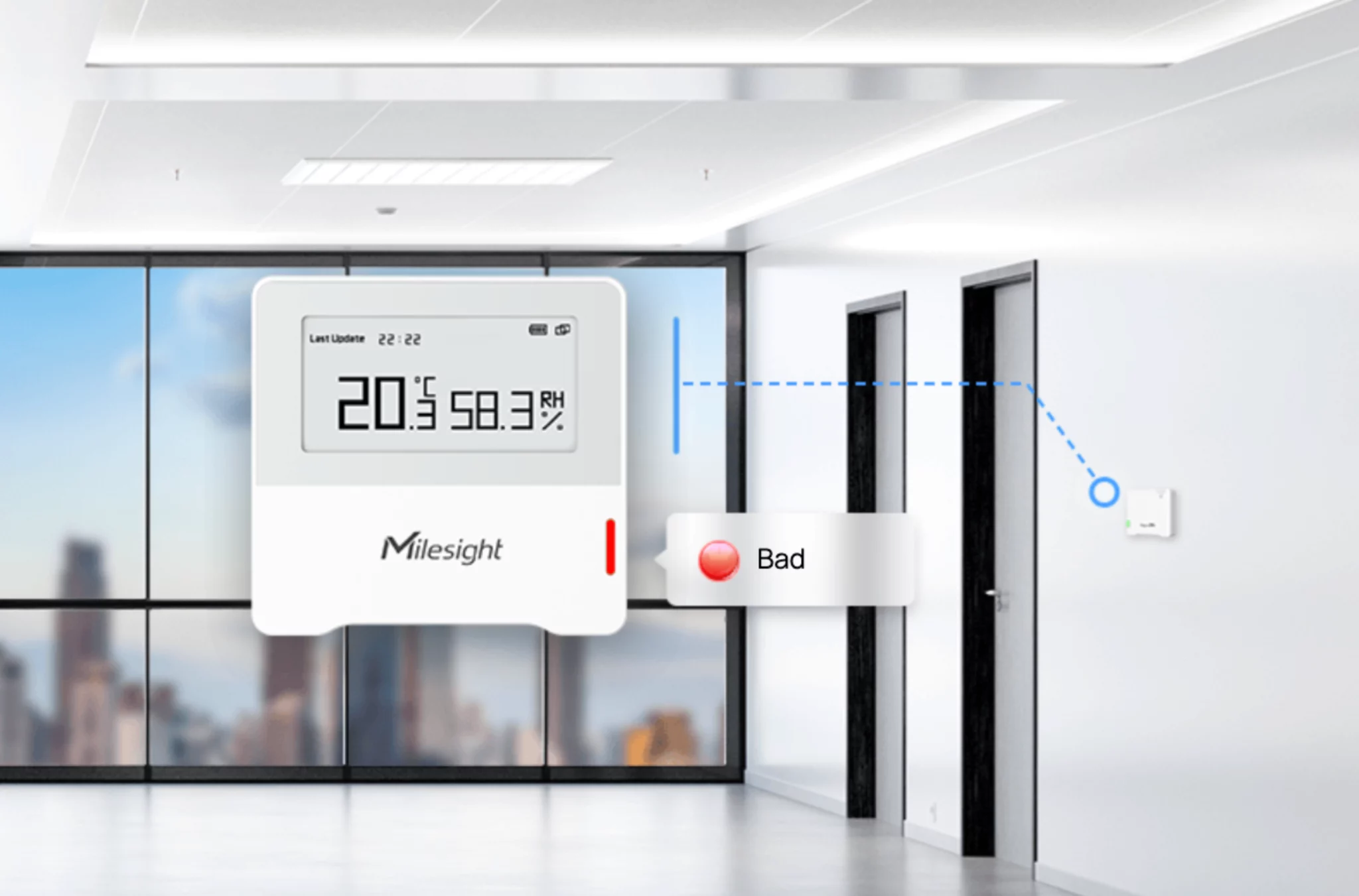 Milesight Lorawan 2-in-1 IAQ Sensor Bad