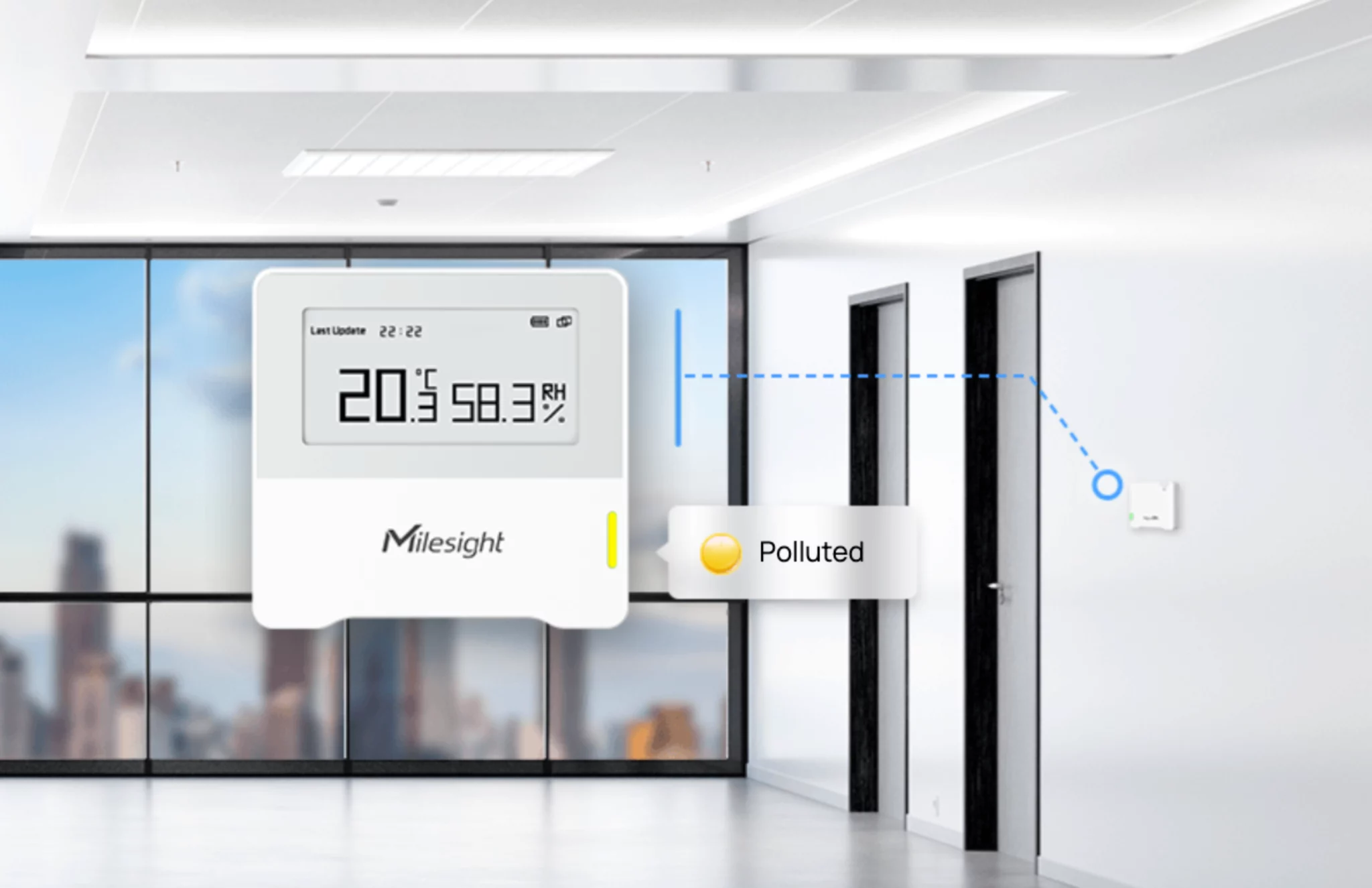 Milesight Lorawan 2-in-1 IAQ Sensor Polluted
