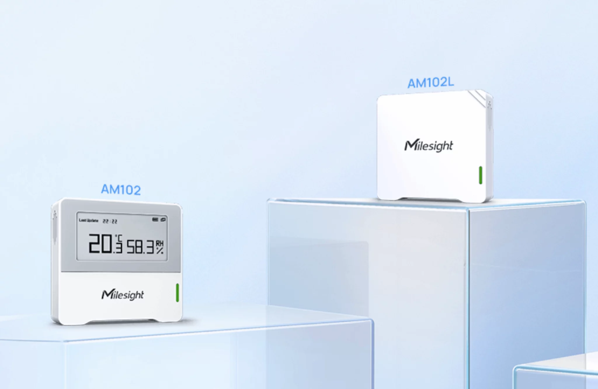 Milesight Lorawan 2-in-1 IAQ sensor range