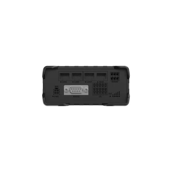 RUT956 is an industrial router that combines cellular, Wi-Fi, and wired connectivity options with automatic WAN failover and GNSS capabilities. Serial communication interfaces enable integrating more varied devices into the solution ecosystem, while I/O and advanced RutOS software facilitate equipment control, automation, and event notifications.
