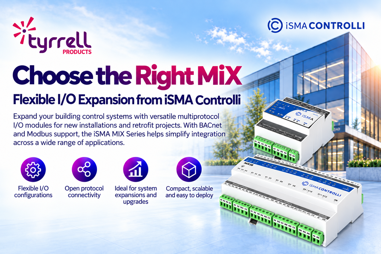 iSMA MIX Series: Flexible Multiprotocol I/O Expansion for Building Management Systems